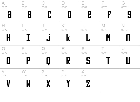 Vladimir uppercase A-Z preview