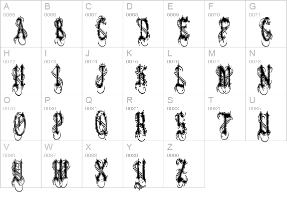 VladTepesII (Vlads Dad) uppercase A-Z preview
