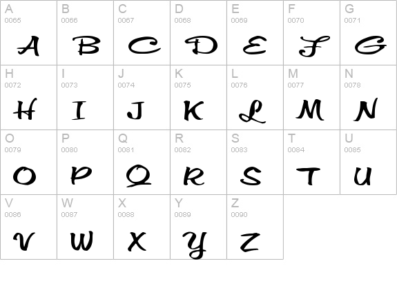 VNIThufap3 uppercase A-Z preview
