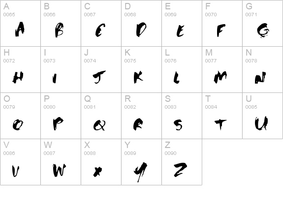 VNIThufapfan Normal uppercase A-Z preview