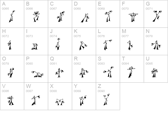 Voila-Flares uppercase A-Z preview
