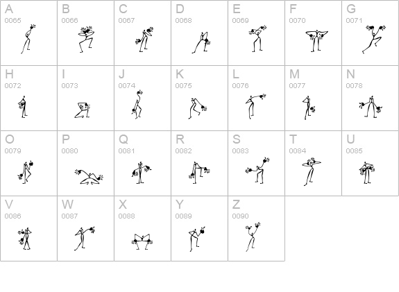 Voila-Slims uppercase A-Z preview