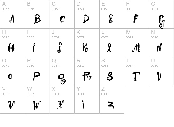 VoitureArgot uppercase A-Z preview