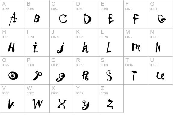 VoiturePlat uppercase A-Z preview