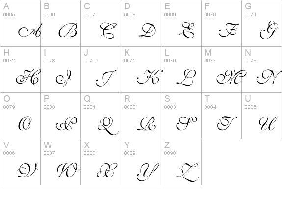 Volante uppercase A-Z preview
