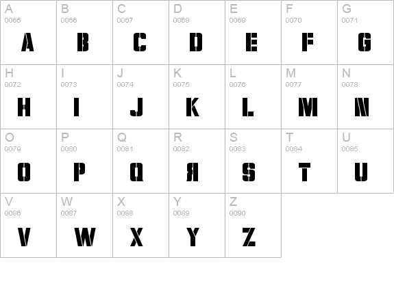 Volkoff uppercase A-Z preview