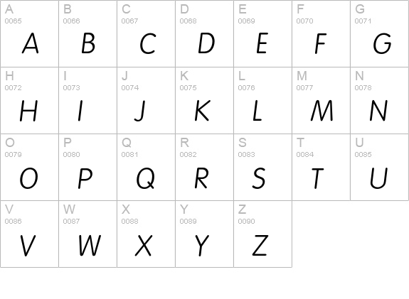 Volkswagen-LightIta uppercase A-Z preview