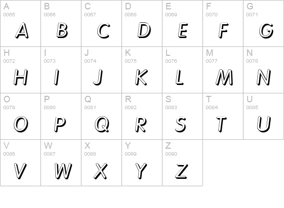 VolkswagenShadow-Italic uppercase A-Z preview