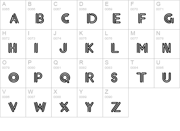 Voltage Normal uppercase A-Z preview