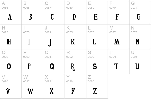 VonDutch uppercase A-Z preview