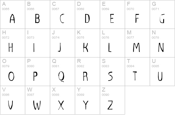 Voodoo uppercase A-Z preview