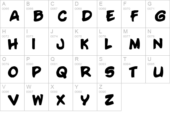Voodoo Doll uppercase A-Z preview