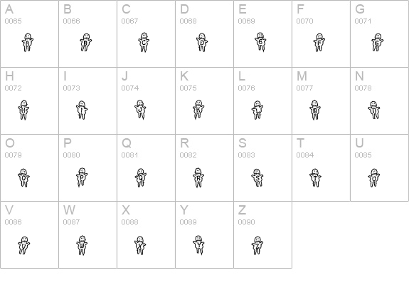 VoodooDolls uppercase A-Z preview