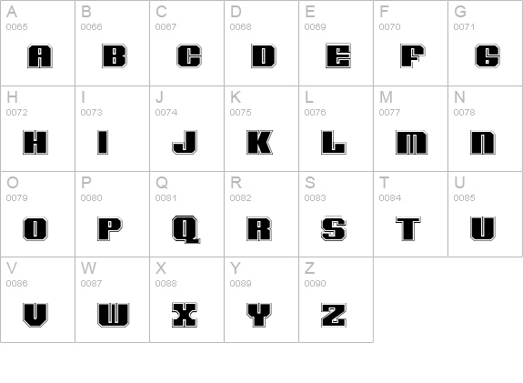 Voortrekker Pro uppercase A-Z preview