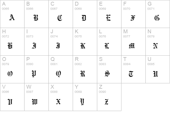 Vorname uppercase A-Z preview