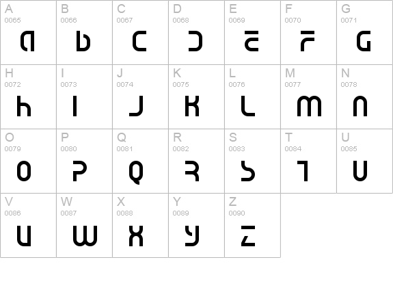 Voyager NBP uppercase A-Z preview