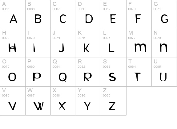 Voyou-Regular uppercase A-Z preview