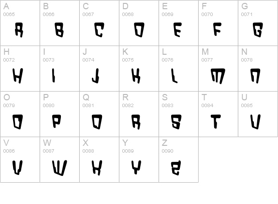 VTC Bad DataTrip Bold uppercase A-Z preview
