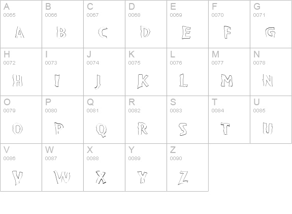 VTC BadPaint Outline uppercase A-Z preview