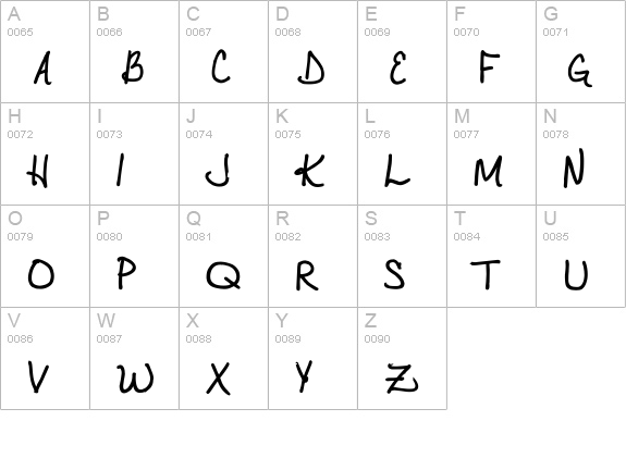 VTC JoeleneHand Bold uppercase A-Z preview