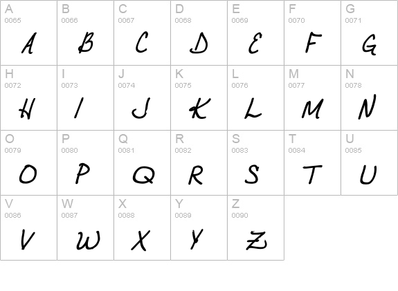VTC JoeleneHand Bold Italic uppercase A-Z preview