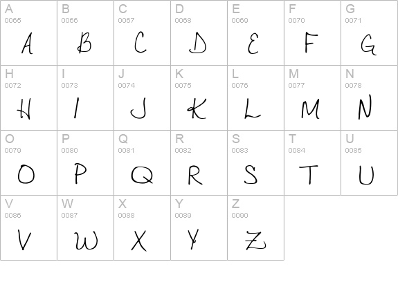 VTC JoeleneHand Regular uppercase A-Z preview