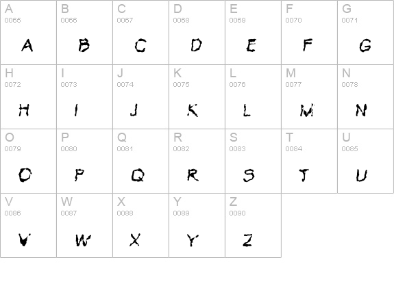 VTC Krinkle-Kut Regular uppercase A-Z preview