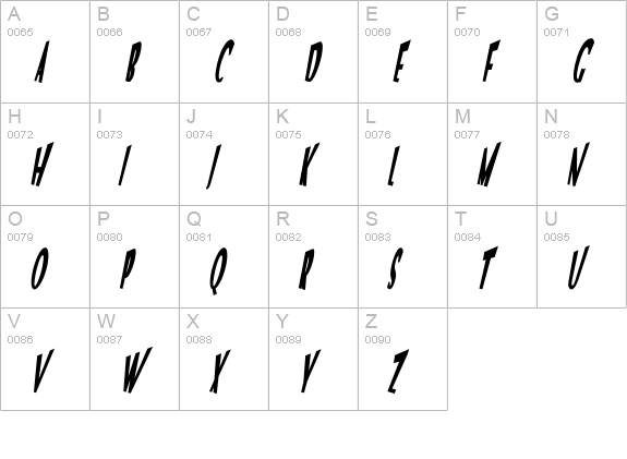 VTC Optika Bold Italic uppercase A-Z preview