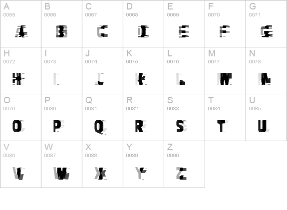 VTCBadHangover Regular uppercase A-Z preview