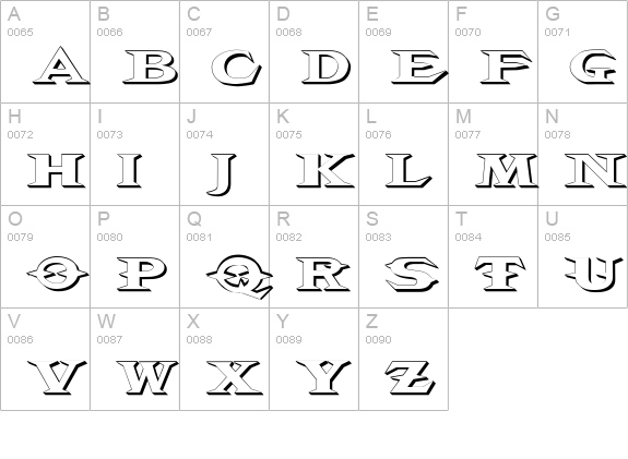 VTCBelialsBlade3d uppercase A-Z preview