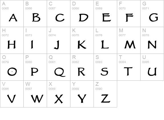VTCGoblinHandBold uppercase A-Z preview