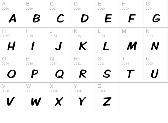 VTCKomixationCaps uppercase A-Z preview