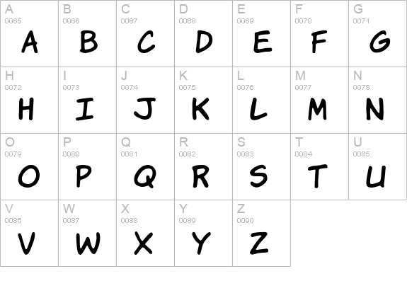 VTCKomixationHand uppercase A-Z preview