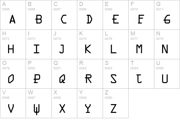 VTDigitDog Pig uppercase A-Z preview