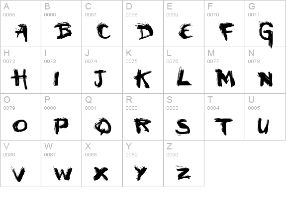 VTKS mural uppercase A-Z preview
