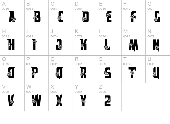 VTKS alpes uppercase A-Z preview
