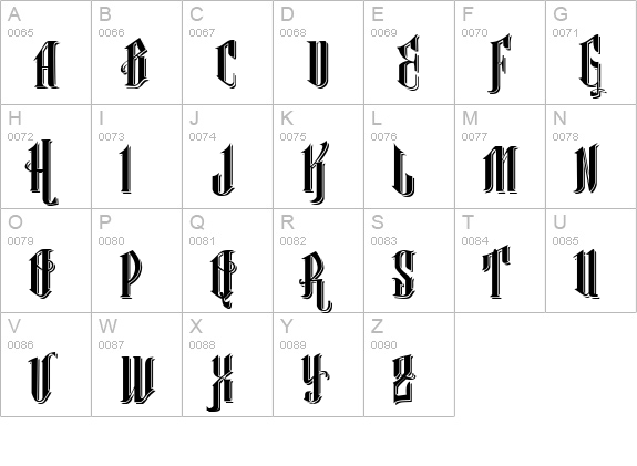 Vtks Classical Hit uppercase A-Z preview