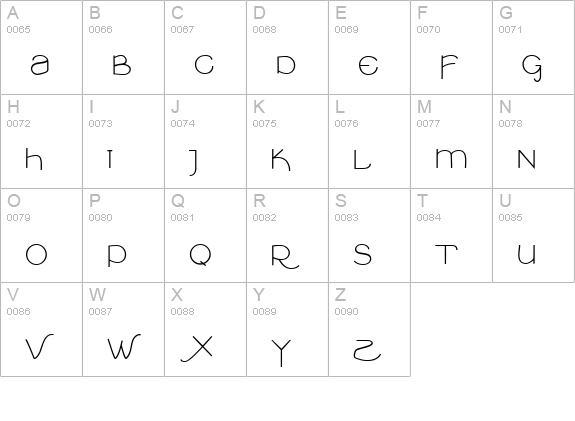 VTKS clean uppercase A-Z preview