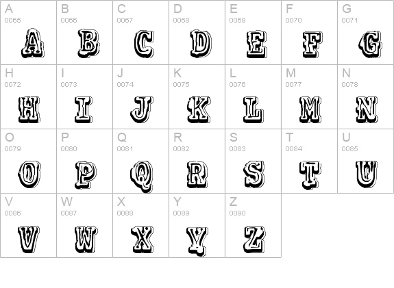 VTKS COLAGEM uppercase A-Z preview