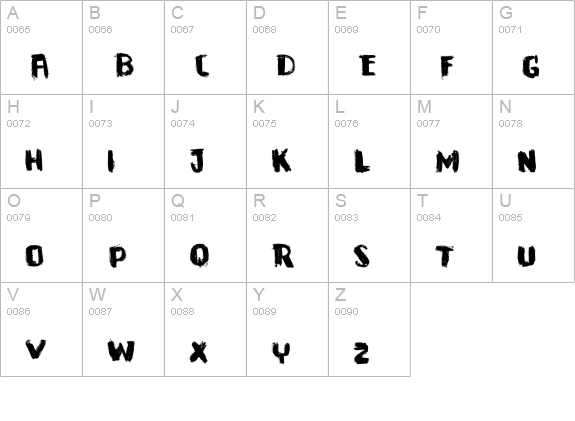 VTKS DOWNTOWN uppercase A-Z preview