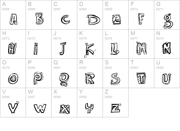 VTKS EASY WAY uppercase A-Z preview