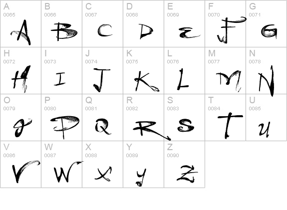 Vtks Hunt uppercase A-Z preview