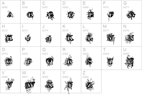 Vtks Revolt uppercase A-Z preview