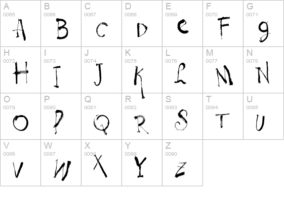 Vtks Samanbaia uppercase A-Z preview