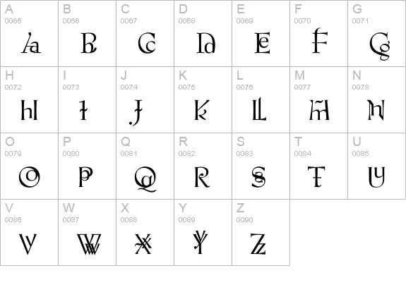 VTPompousCircumstanceShapely uppercase A-Z preview
