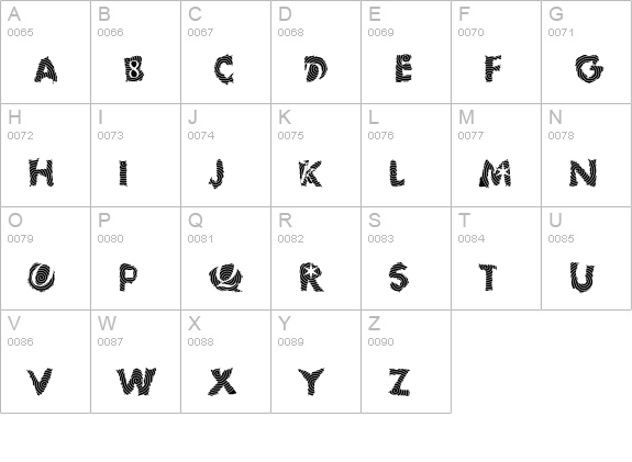 VTTomFool PlumLoco uppercase A-Z preview