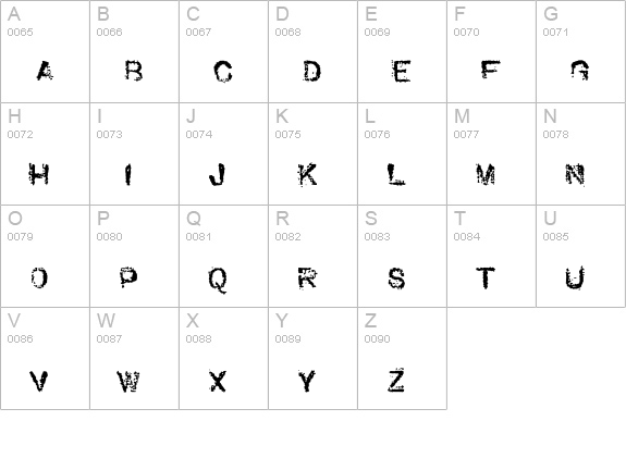 VTypewriter-RemingtonPerfected uppercase A-Z preview