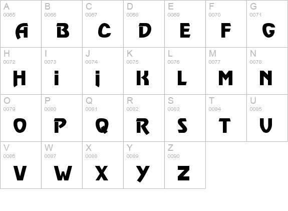 Vulgar Display Regular uppercase A-Z preview
