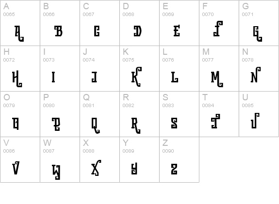 Vultures uppercase A-Z preview