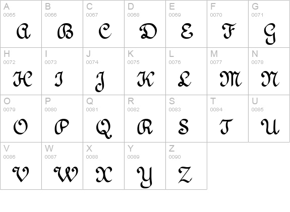 VunderScript Bold uppercase A-Z preview